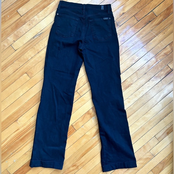 7 for All Mankind Alexa Black Trouser Jeans | Size 28 - Picture 3 of 6